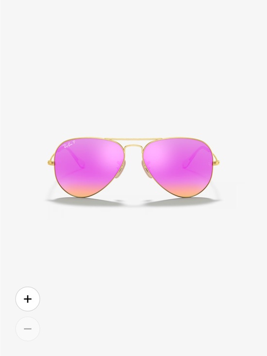 Ray-Ban Gold Violet Polarized Aviator Flash Lens Sunglasses main image 6